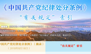 圖解:《中國共產黨紀律處分條例》"有關規定"索引
